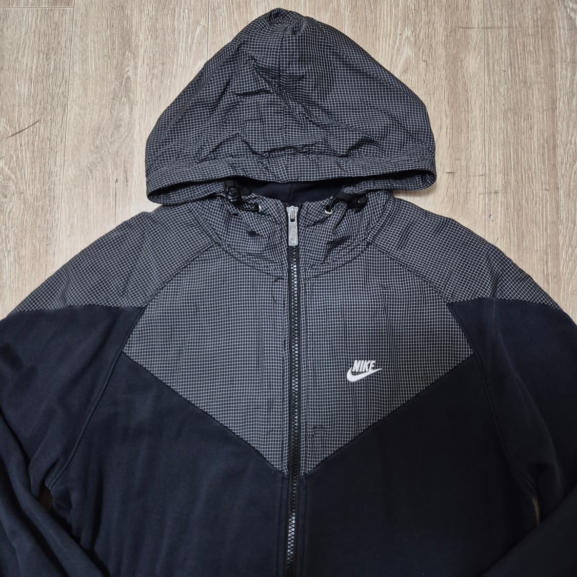 나이키 스우시 스포츠웨어 나일론 배색 후드집업 M(95) 상품이미지2