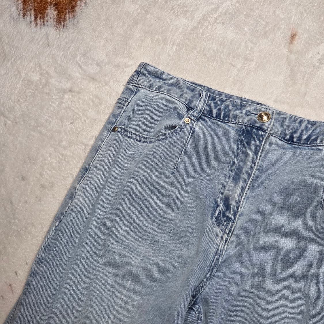 빈티지 연청 와이드 데님 팬츠 상품이미지2