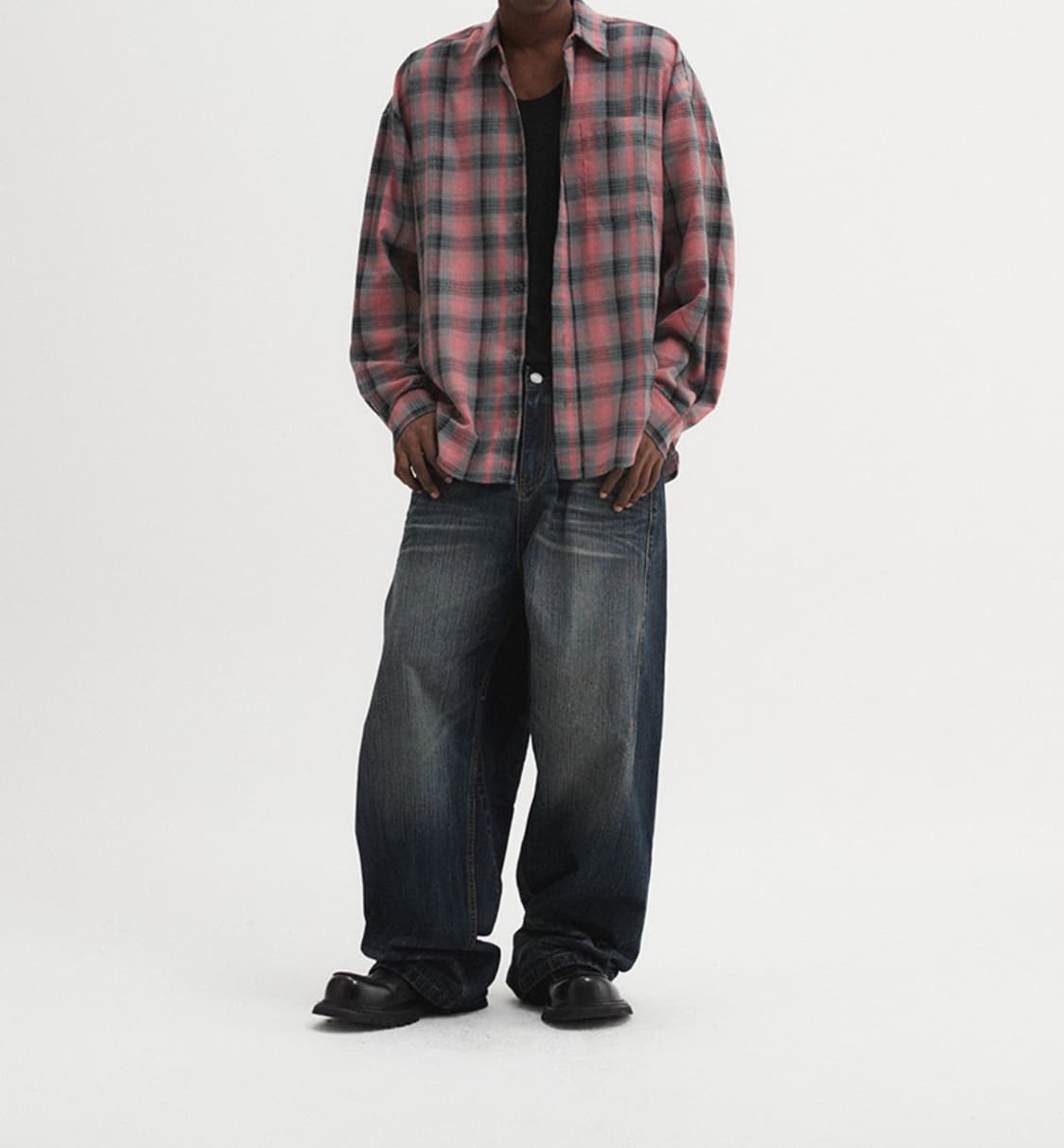 DNSR 와이드 커브드 데님 팬츠  상품이미지9