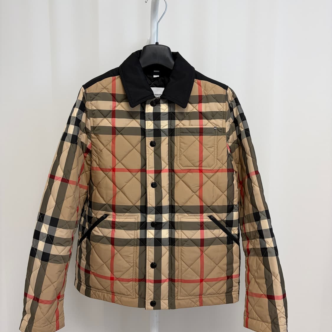 버버리 체크 퀼팅 자켓 아카이브 베이지 상품이미지3
