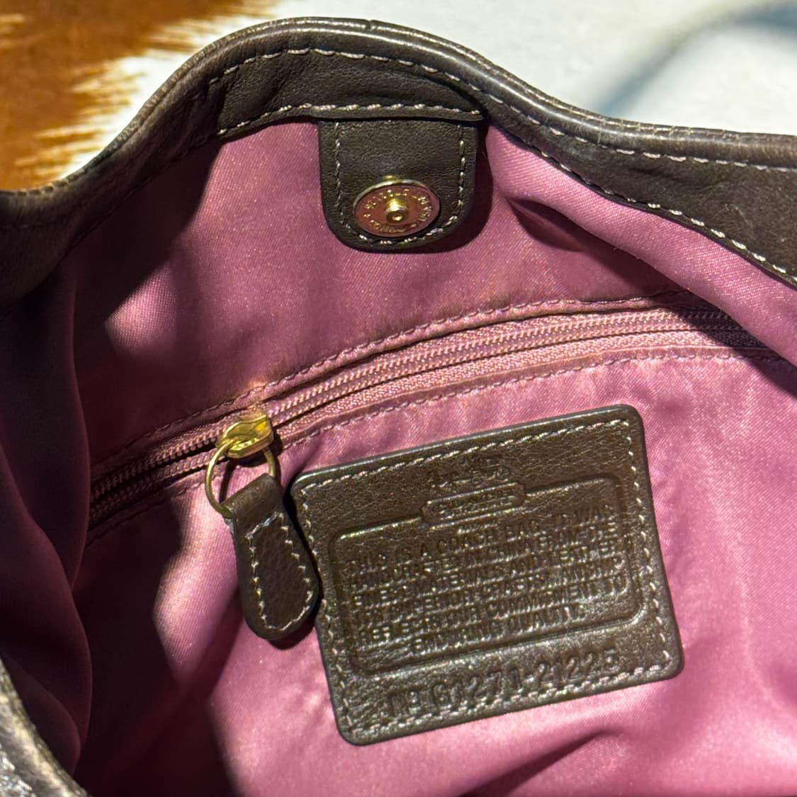 코치 레더 호보백 숄더백 브라운 (OS) y2k 상품이미지7