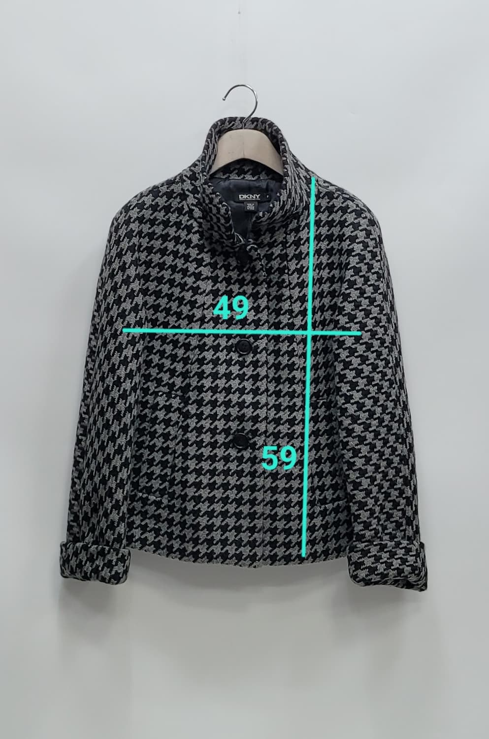 DKNY 하운드투스 패턴 모100% 숏 자켓 / 여 55 (85)
 상품이미지10
