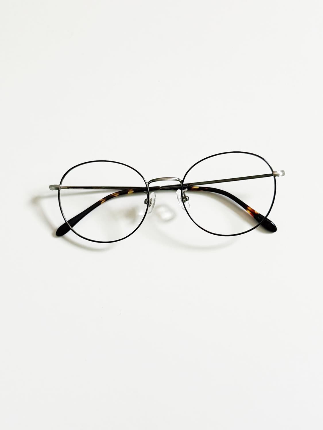 90s 유로피안 슬림 메탈 오버 라운드 빈티지 안경 상품이미지1