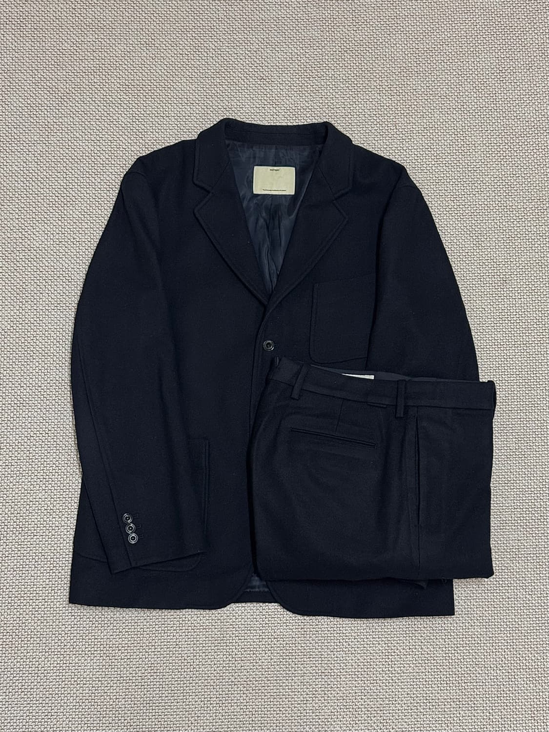 포터리 다크 네이비 멜톤 울 스포츠 셋업 3사이즈 상품이미지1