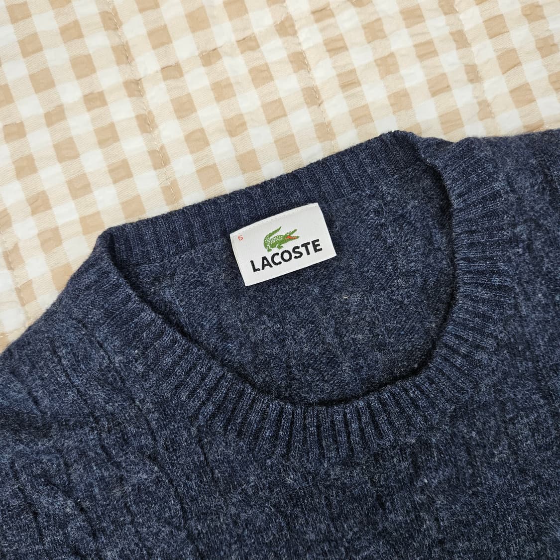 라코스테 울100 꽈베기 니트 남자100 상품이미지2
