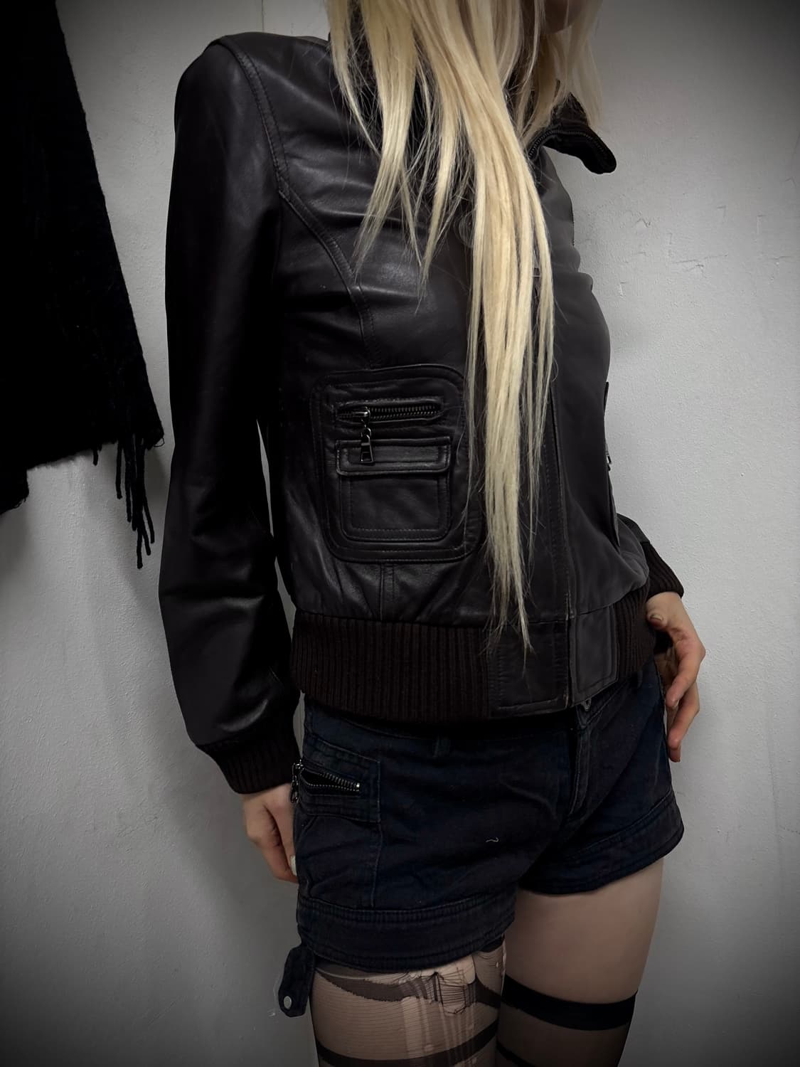“Vintage” Brown Sheepskin Leather Jacket 상품이미지1