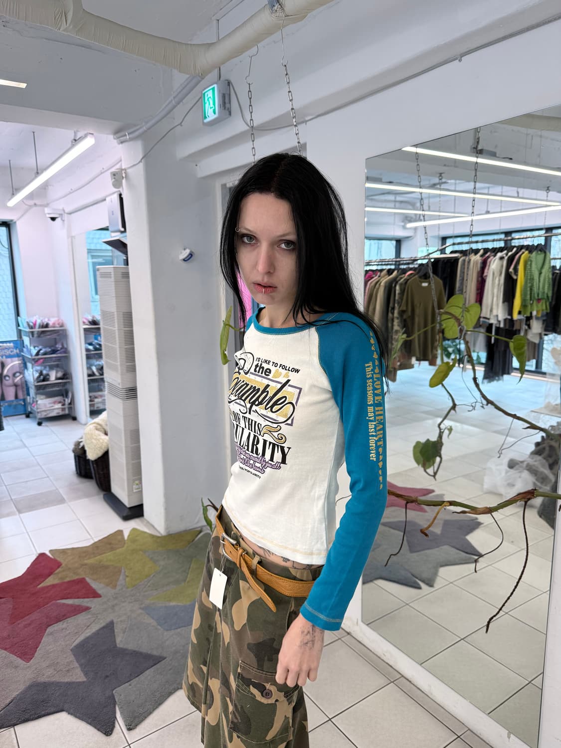 glitter cubic print raglan t-shirt 상품이미지2