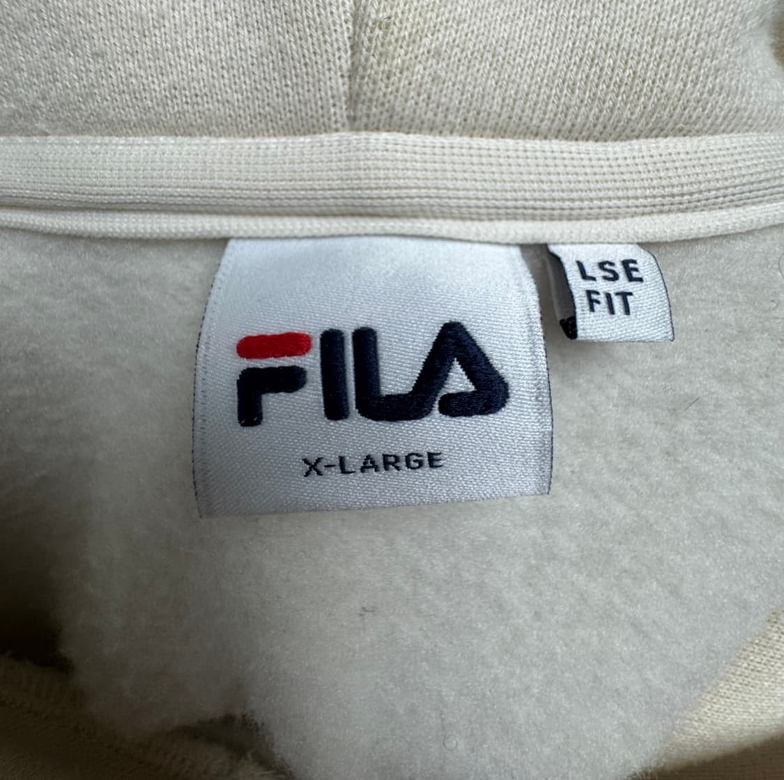  휠라 후드티 XL 아이보리 상품이미지3