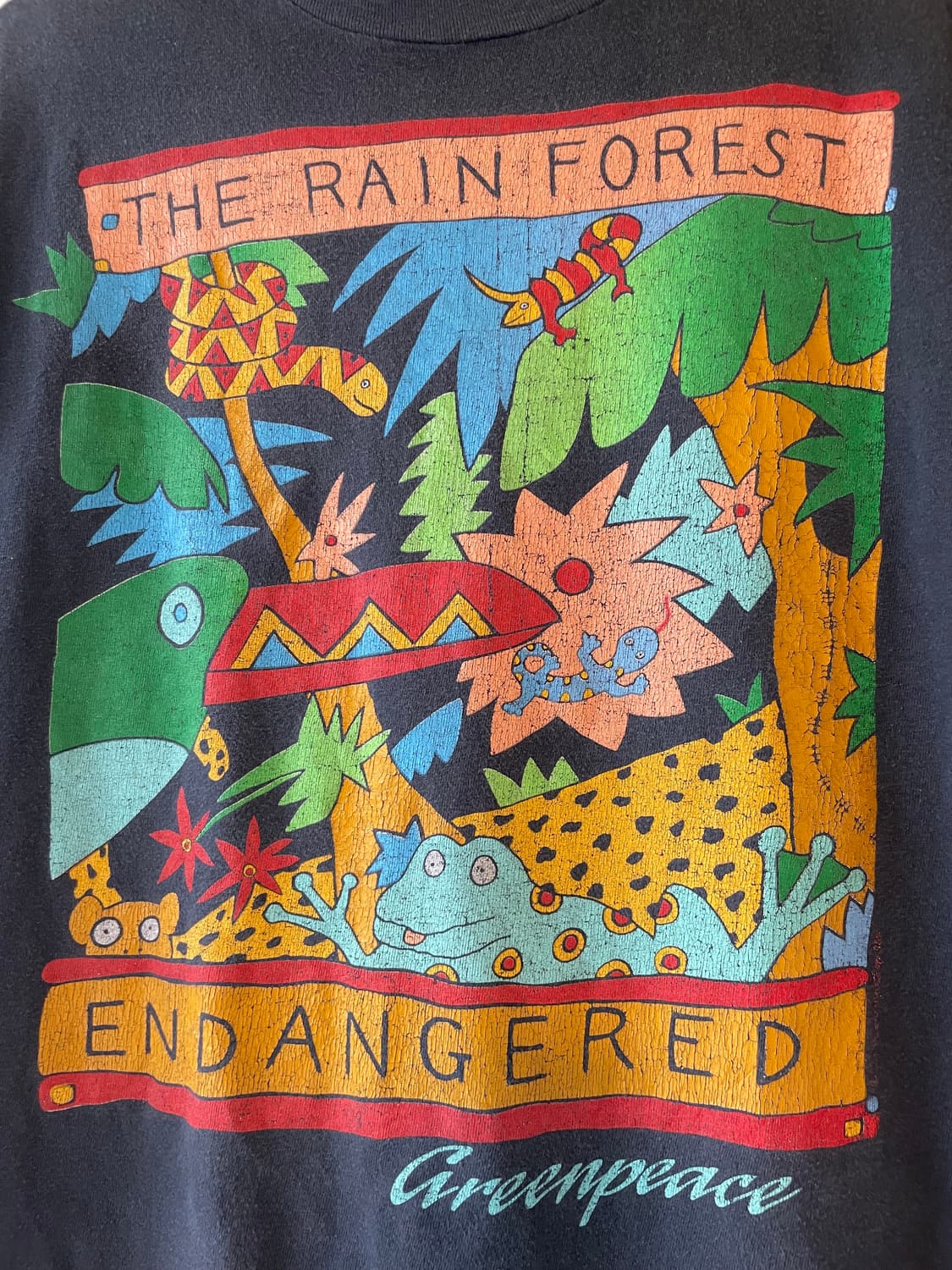 1990s Vintage Greenpeace Graphic T-Shirt 상품이미지2