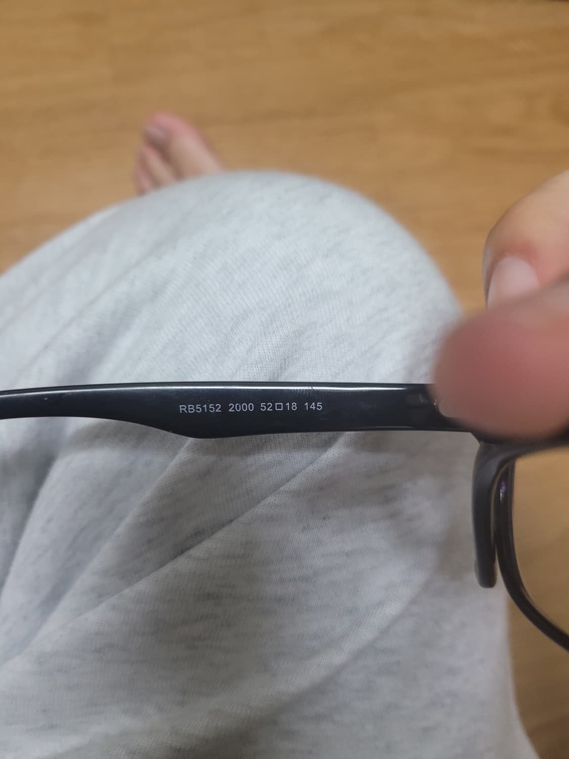 레이밴 뿔테 안경(블랙) 상품이미지3