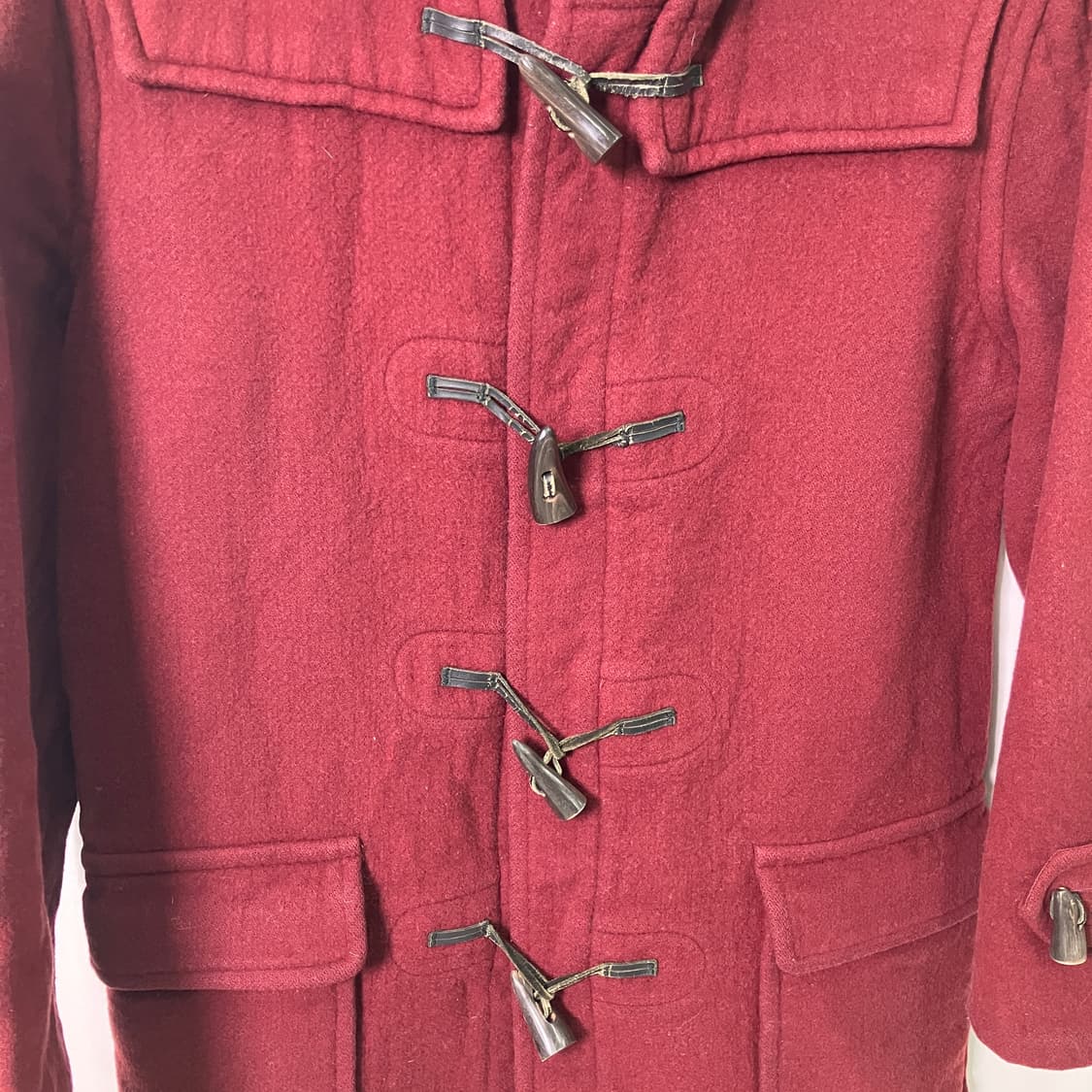 버버리 런던 버건디 울 더플 코트  상품이미지6