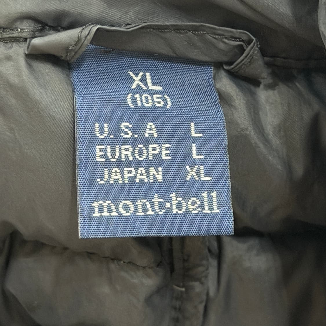 몽벨 빈티지 할로우 경량패딩 자켓 네이비 XL 105 상품이미지3