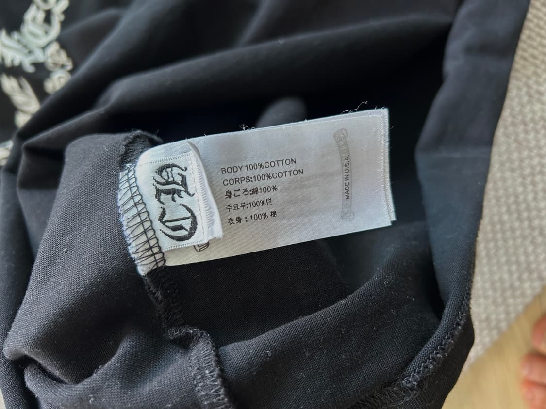 크롬하츠 USA 아치 로고 반팔 블랙 상품이미지4