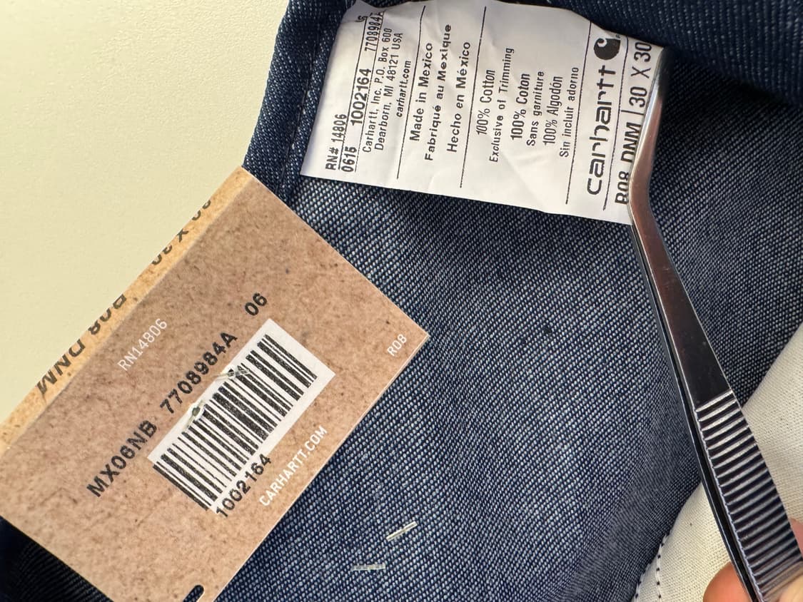 [새상품]칼하트 R08 데님 오버올 멜빵바지 상품이미지5