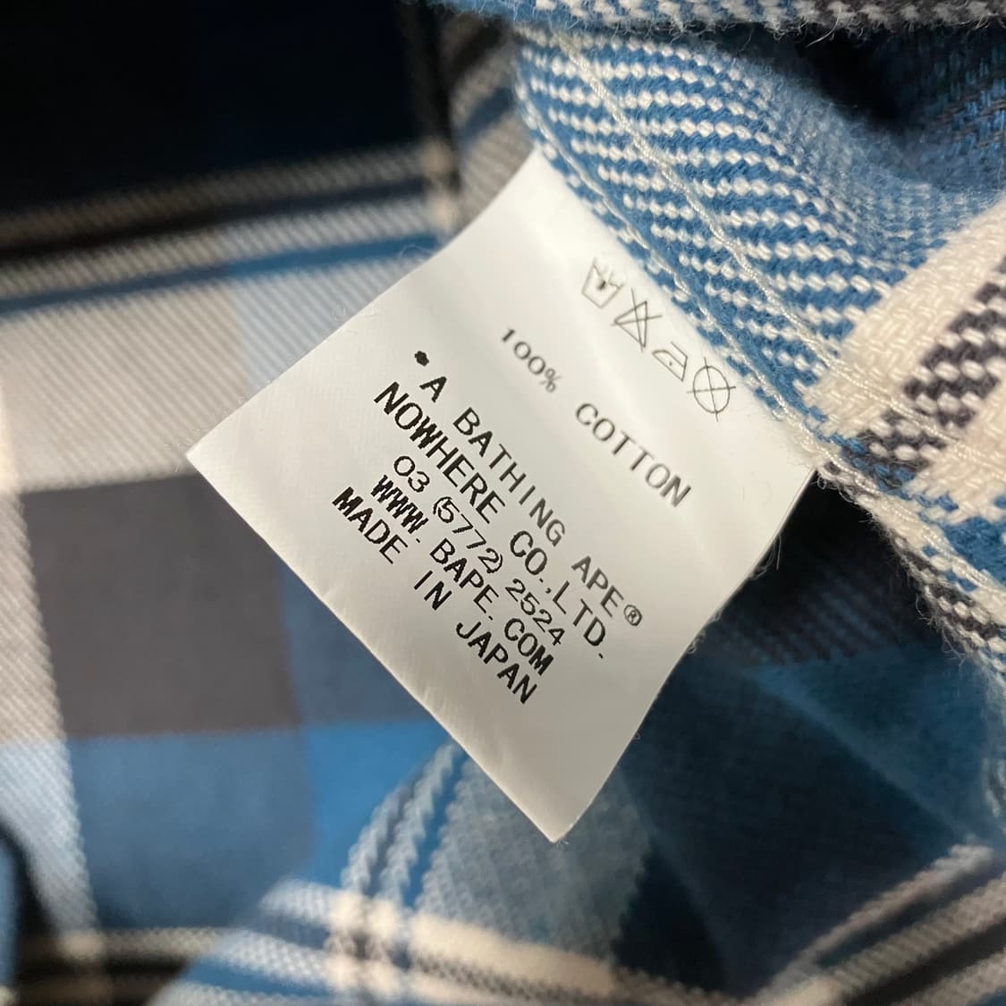 베이프 플란넬 체크 셔츠 bape 상품이미지8