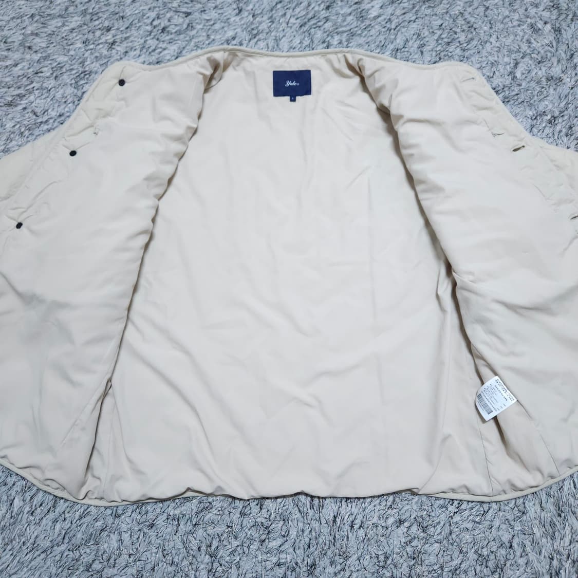 예일yale) L 남자 웜업 퀄팅자켓 아이보리 / 왕눈이샵 상품이미지9