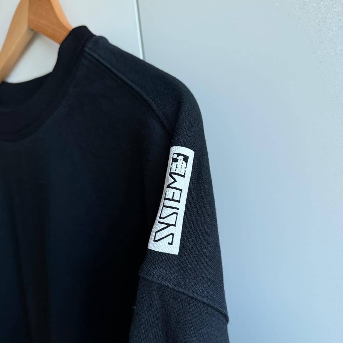 시스템옴므 오버핏 맨투맨 블랙 100 상품이미지2