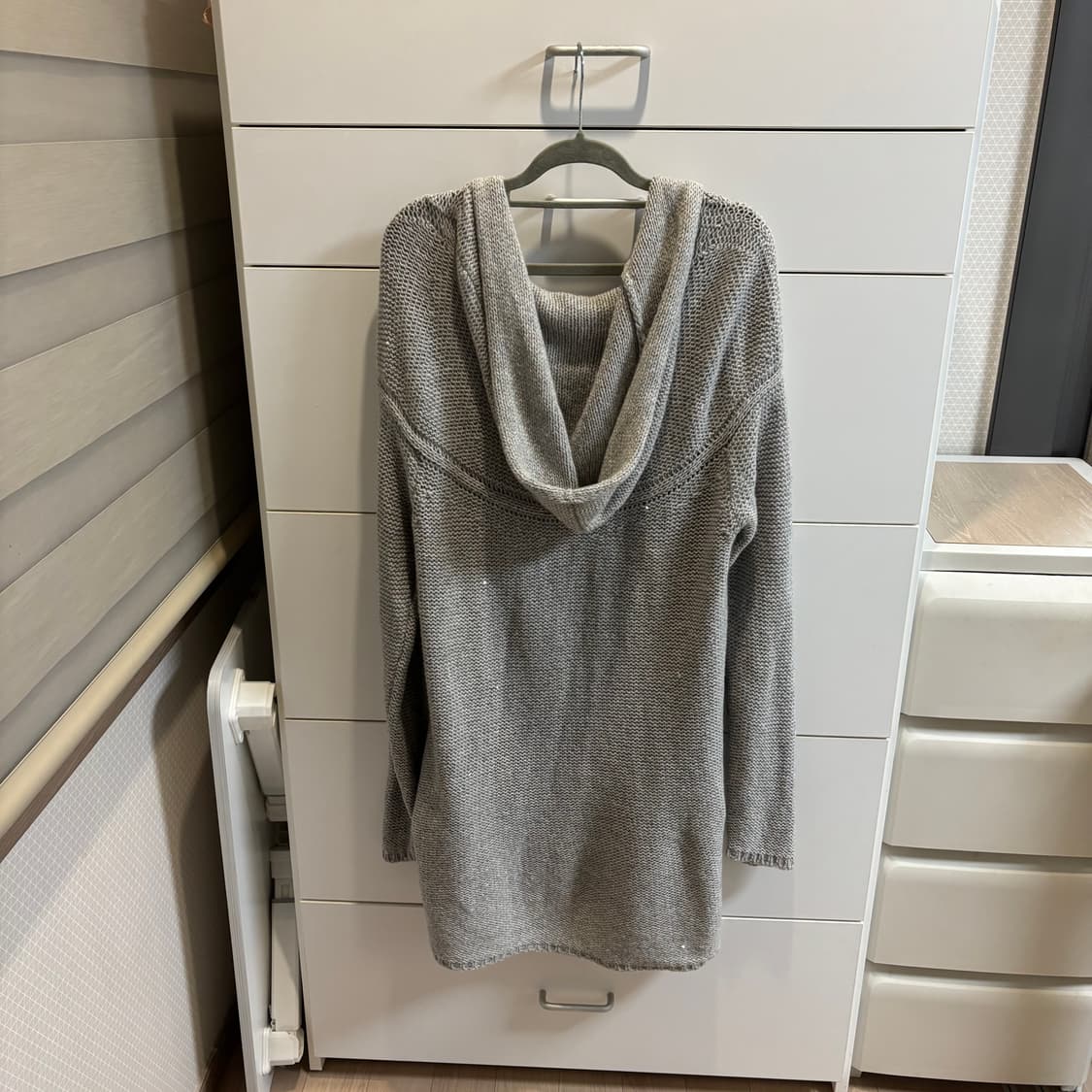 막스마라 그레이 글리터 후드 니트 가디건 상품이미지4