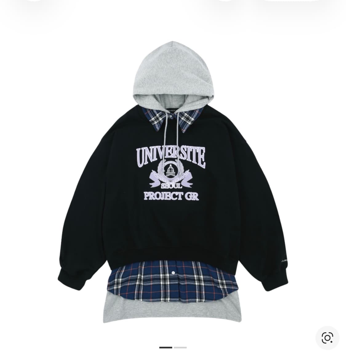 프로젝트지알 3 레이어드 스웻셔츠 블랙[2] 상품이미지1