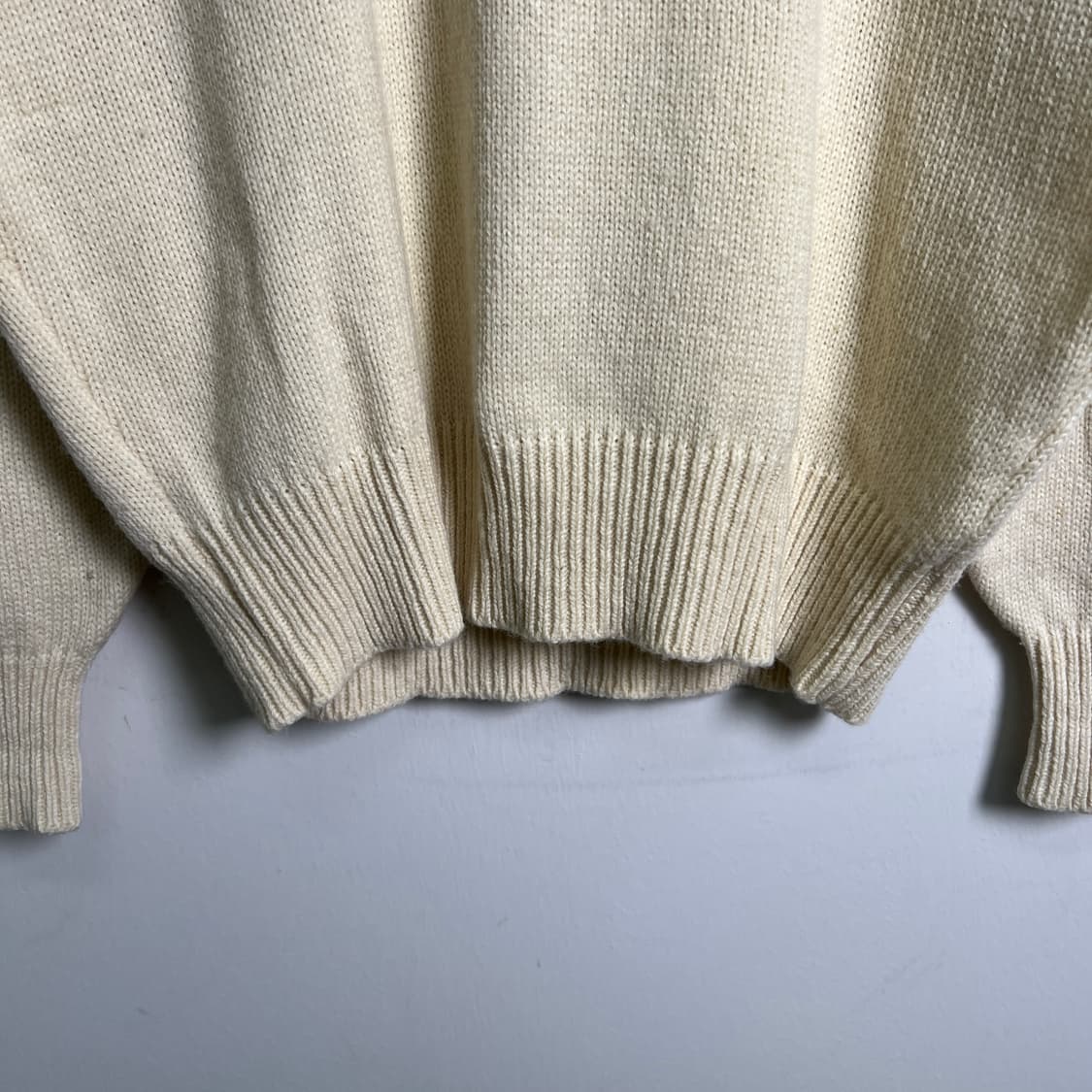 90's 꼼데가르송 옴므 아이보리 울 니트 스웨터  상품이미지5