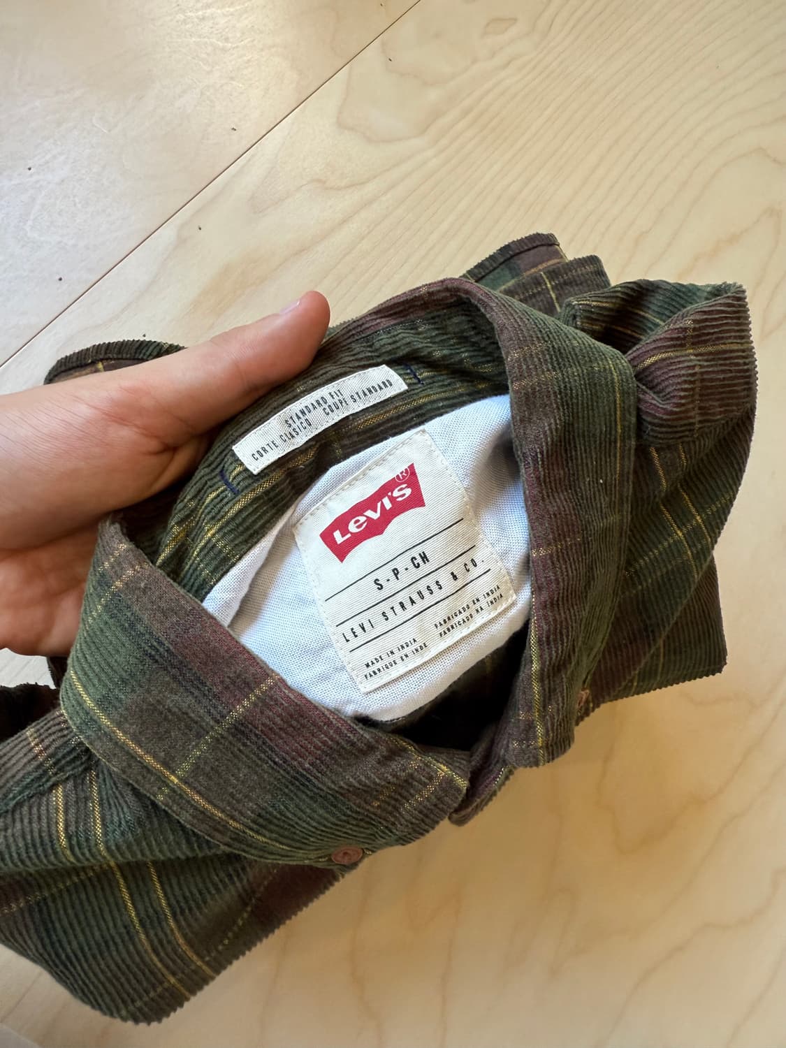 Levi’s Corduroy check Shirt 상품이미지3