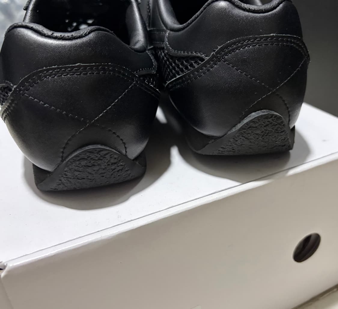 야세 스파이더 레더 스니커즈 블랙 상품이미지5