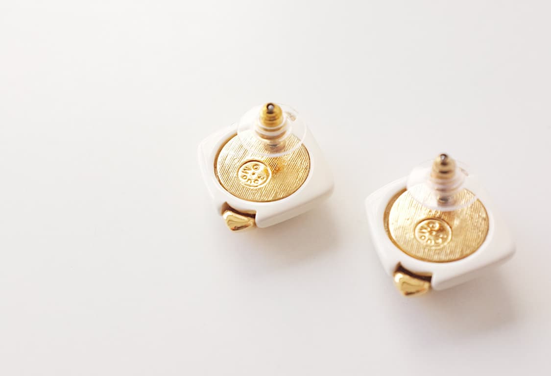 1980s Monet 포인트 화이트 빈티지귀걸이 빈티지주얼리 상품이미지7