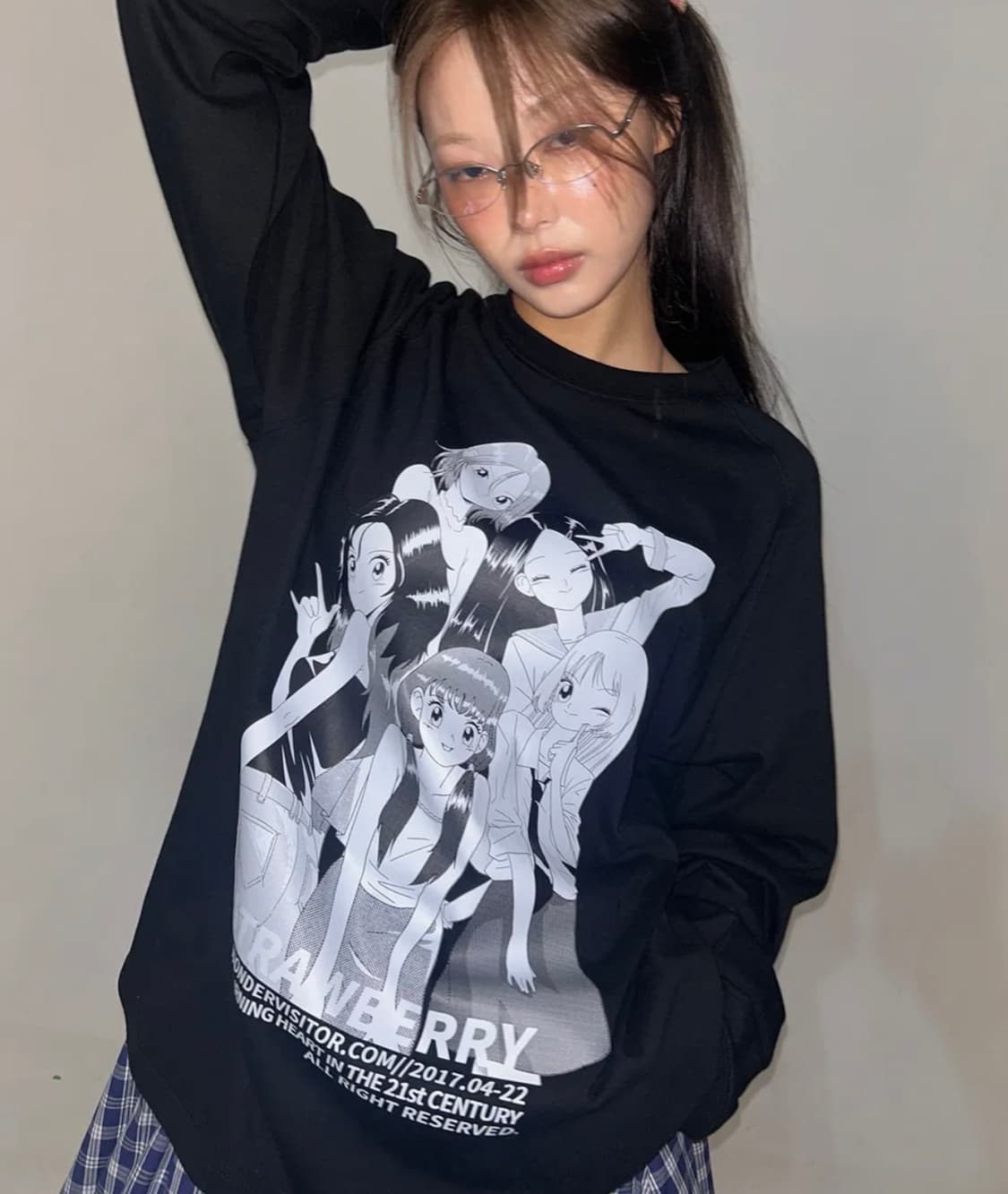 Strawberry EP2 Raglan LS-T [Black] 상품이미지1