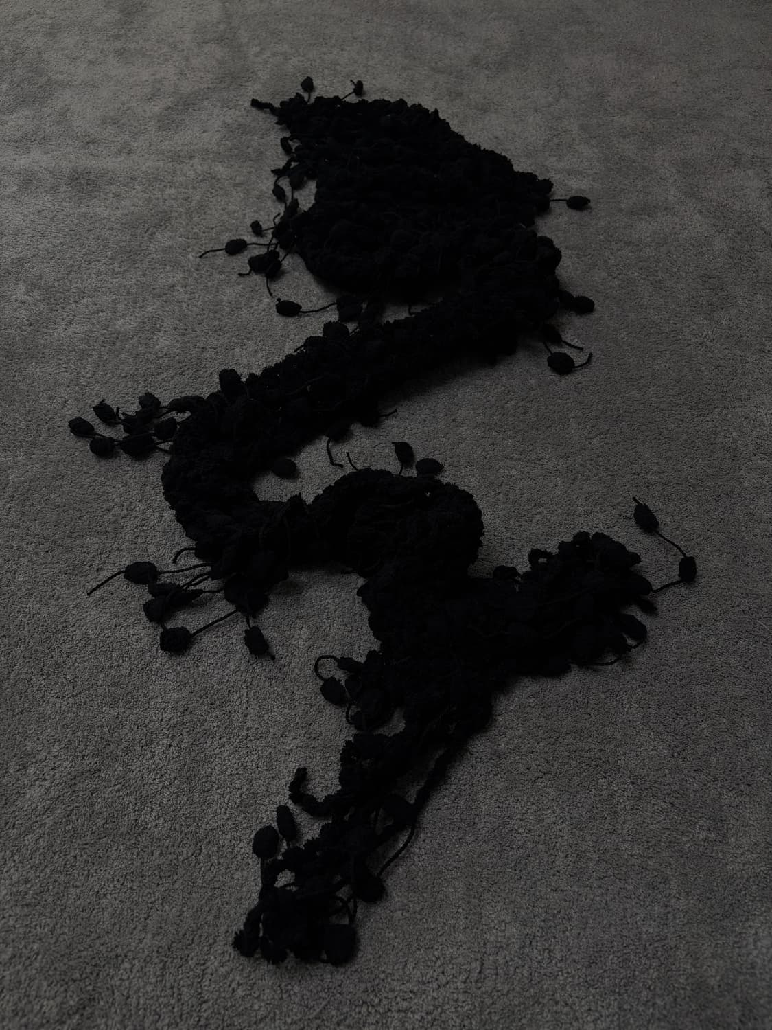 Vintage v-kei punk mood black scarf 상품이미지1