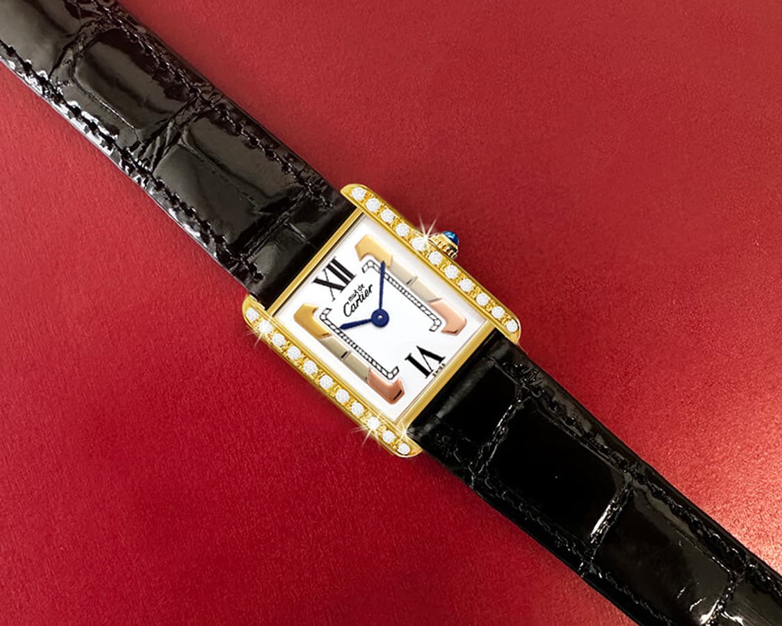 까르띠에 머스트 탱크 트리니티 다이얼 여성 다이아 카리나 시계 상품이미지3