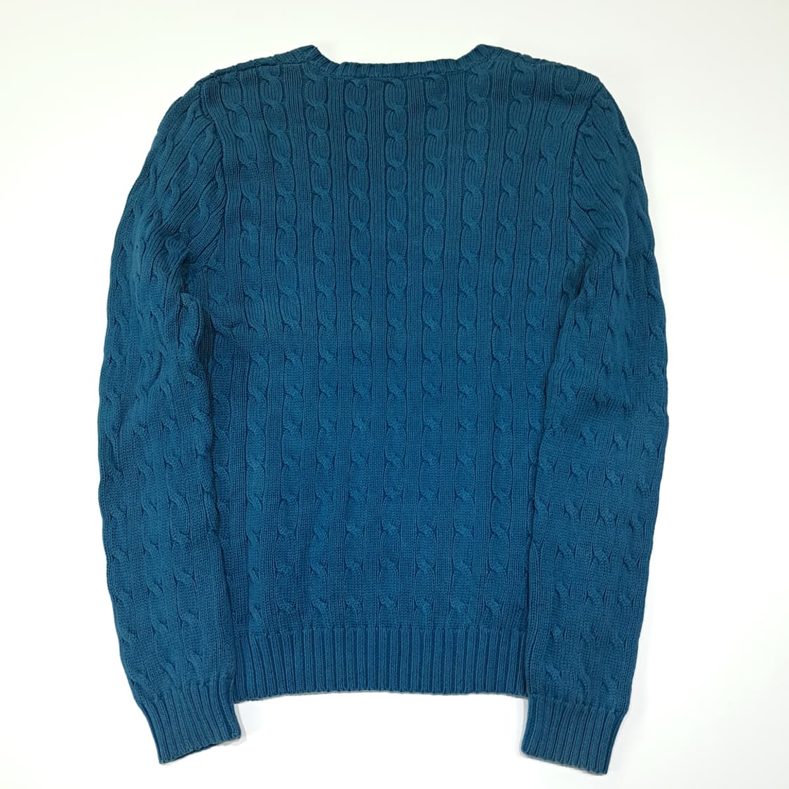 CL361 XL 폴로 00s 코튼 케이블 브이넥 틸블루 니트 상품이미지6