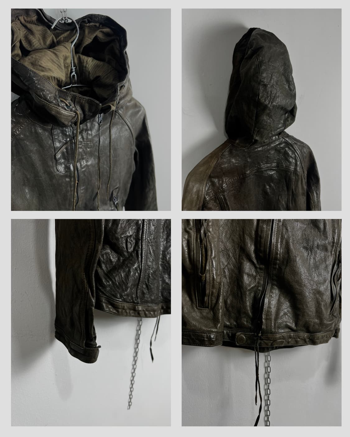 Christian Peau (크리스찬포) 하이넥 버팔로 레더 자켓 상품이미지10