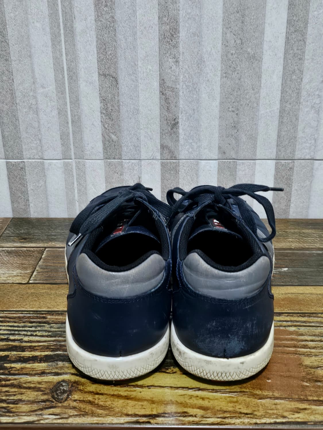 프라다 레더 스니커즈 네이비 265 아메리칸컵st 상품이미지3