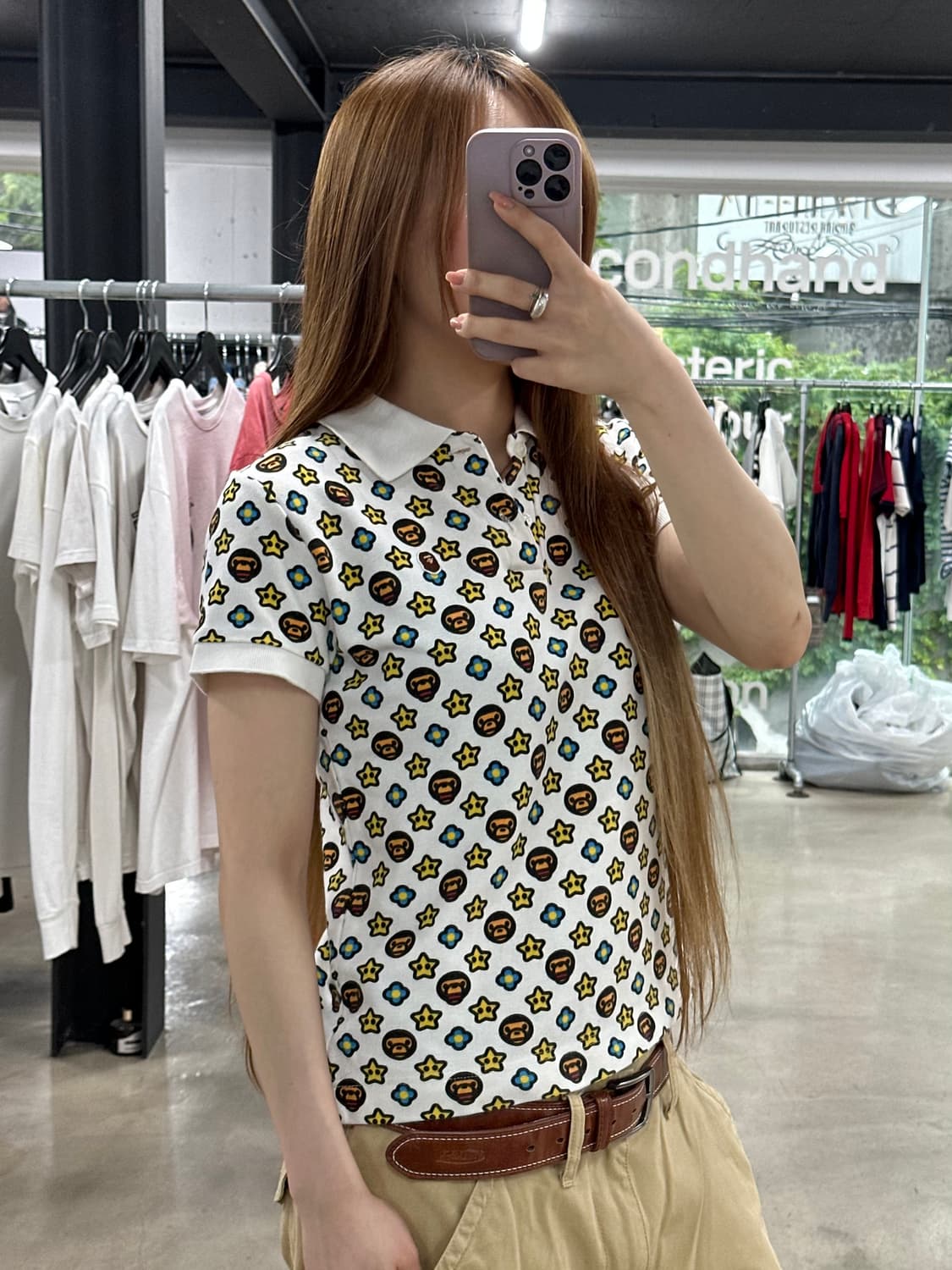 베이프 마일로 모노그램 Pk반팔티 상품이미지2