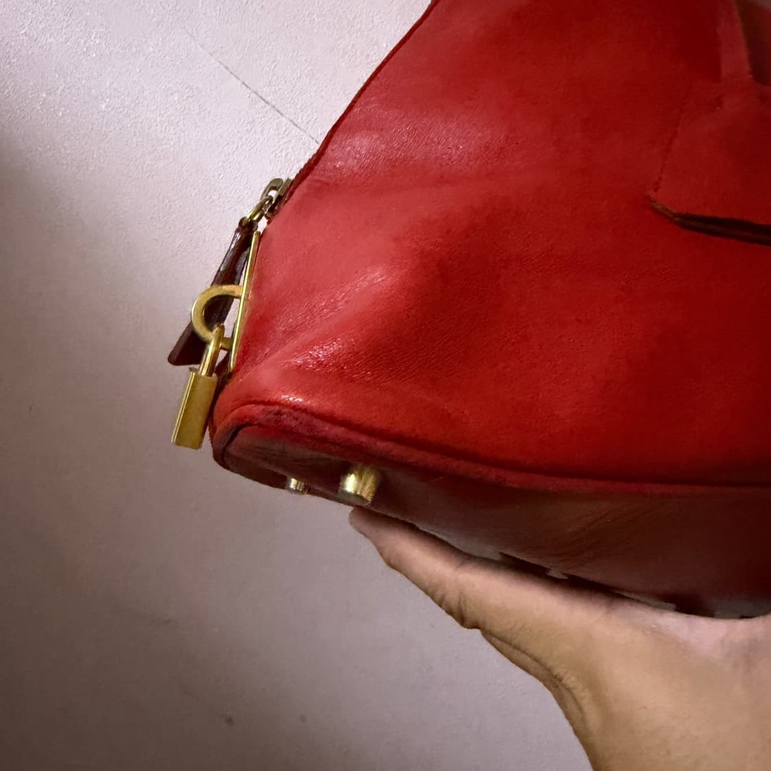 프라다 레더 삼각로고 레더 토트백 상품이미지5