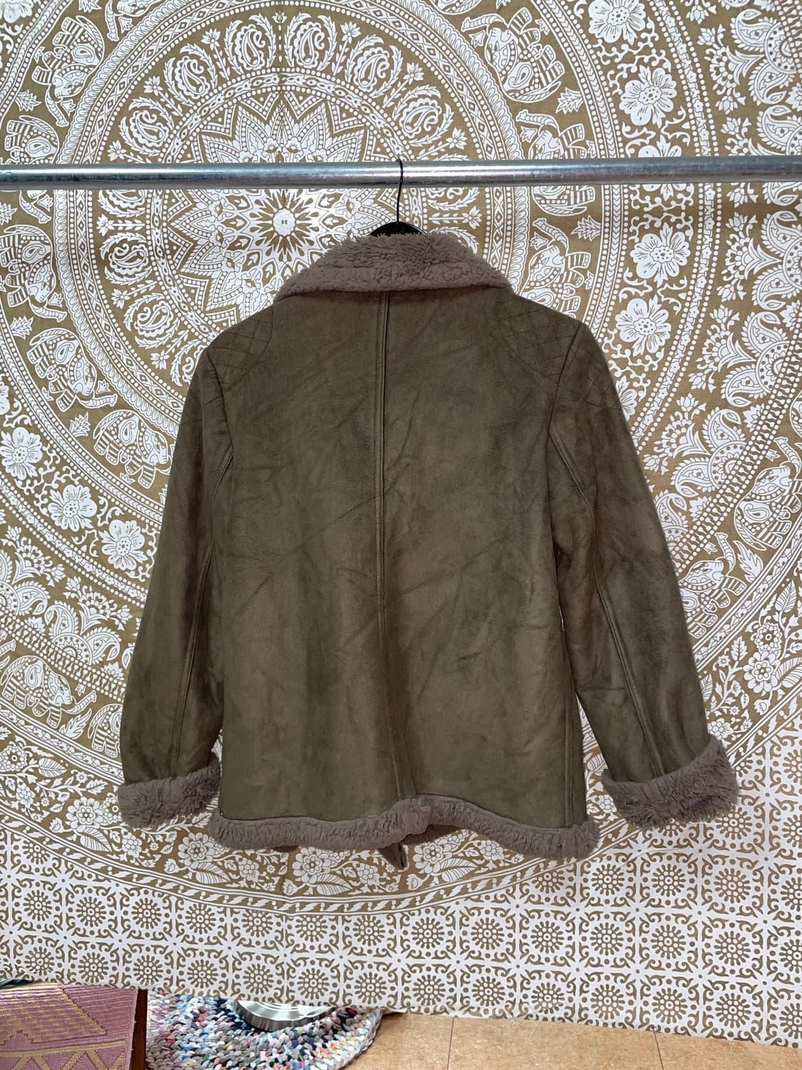 빈티지 여성 스웨이드 카키 무스탕 자켓  상품이미지6