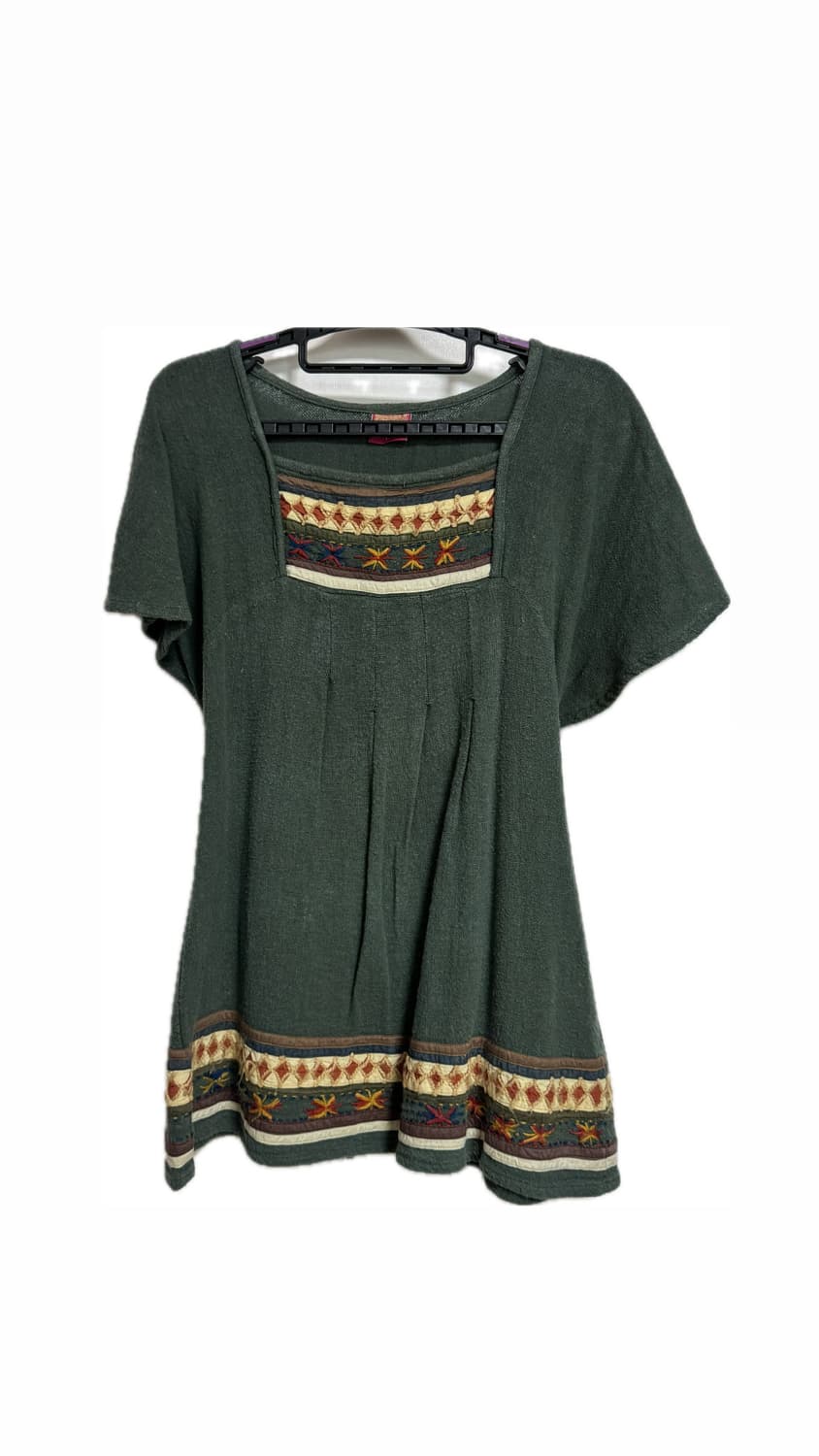 모리 자수 반소매 탑 상품이미지1