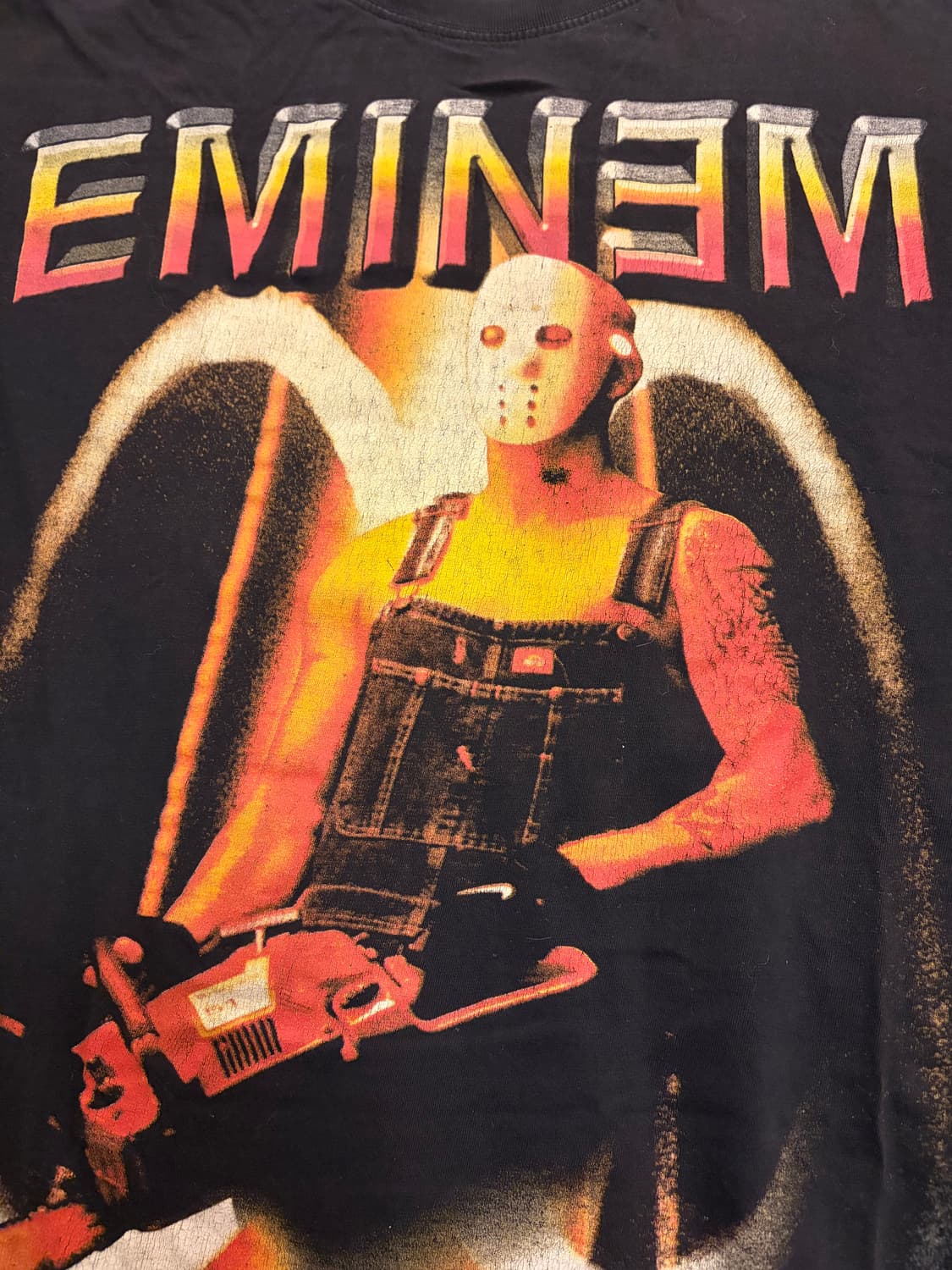 [XL] 빈티지 90‘s 에미넴 체인소 유로 부틀랙 티셔츠 상품이미지3