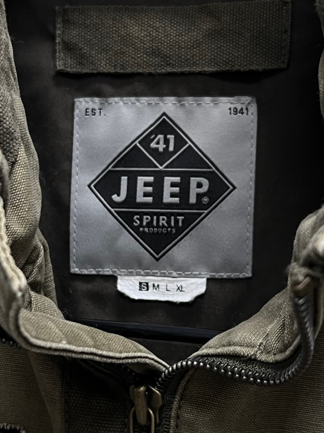 (S) 지프 올드스쿨 패치로고 사파리 헌팅 자켓 카키 상품이미지4