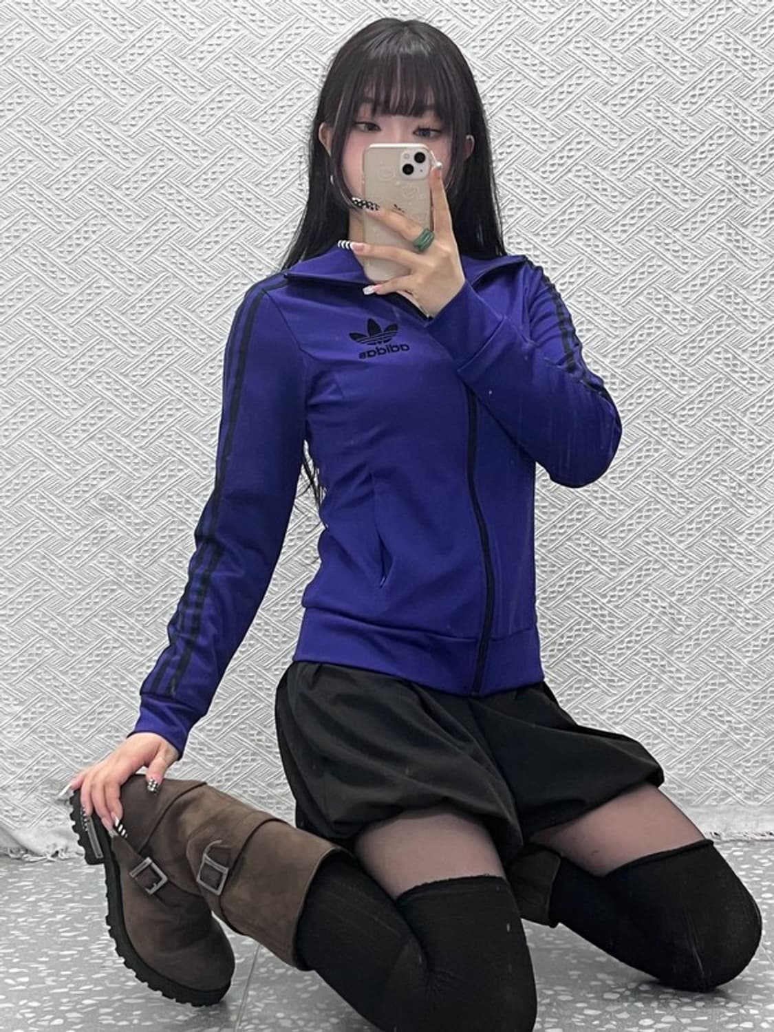 아디다스 Y2K 레트로 유로파 슬림핏 딥퍼플 져지 집업 90 C10577 상품이미지1