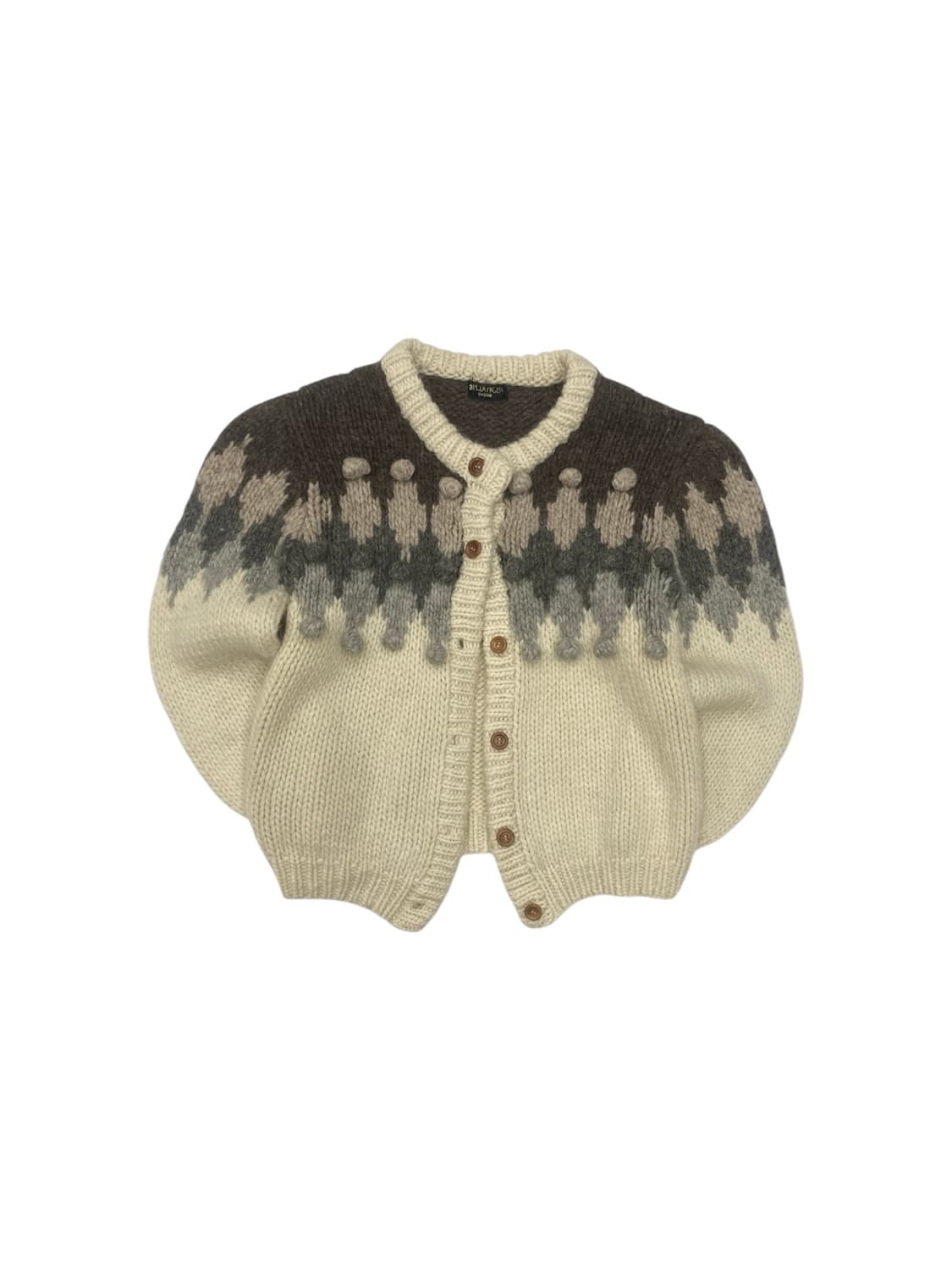 일본빈티지 폼폼 니트 가디건 상품이미지1