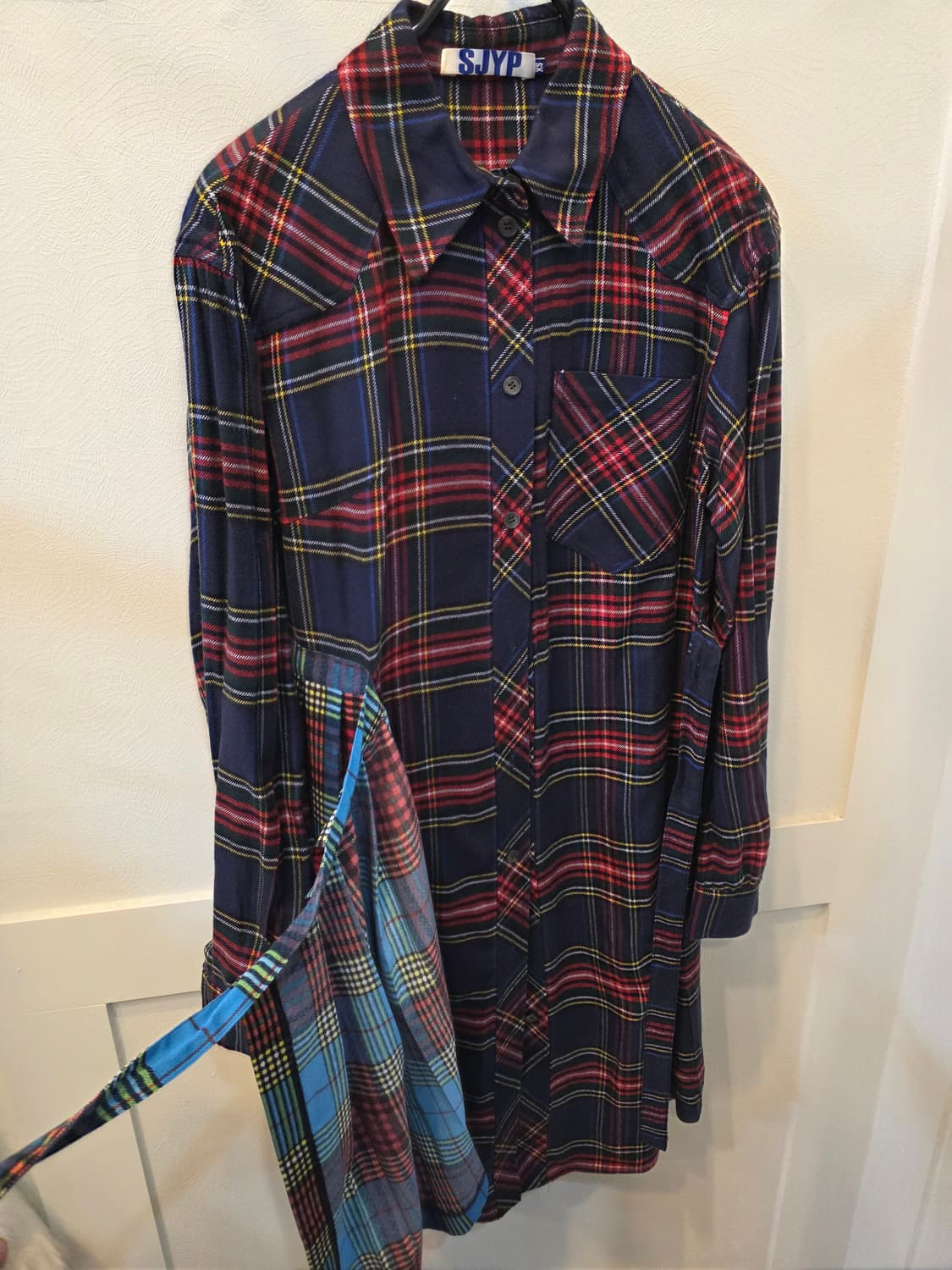 SJYP 체크 셔츠스타일  원피스 XS사이즈 상품이미지4