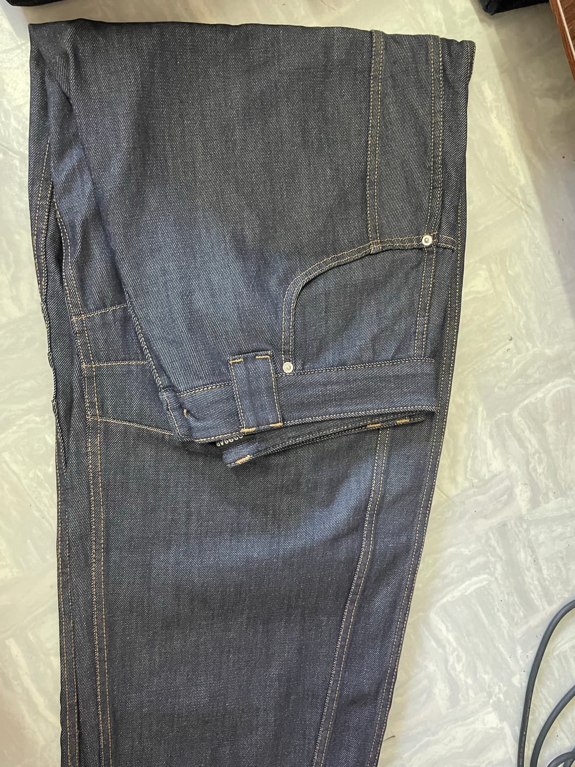 9999 아카이브 테크니컬 커브드 데님 팬츠 상품이미지2