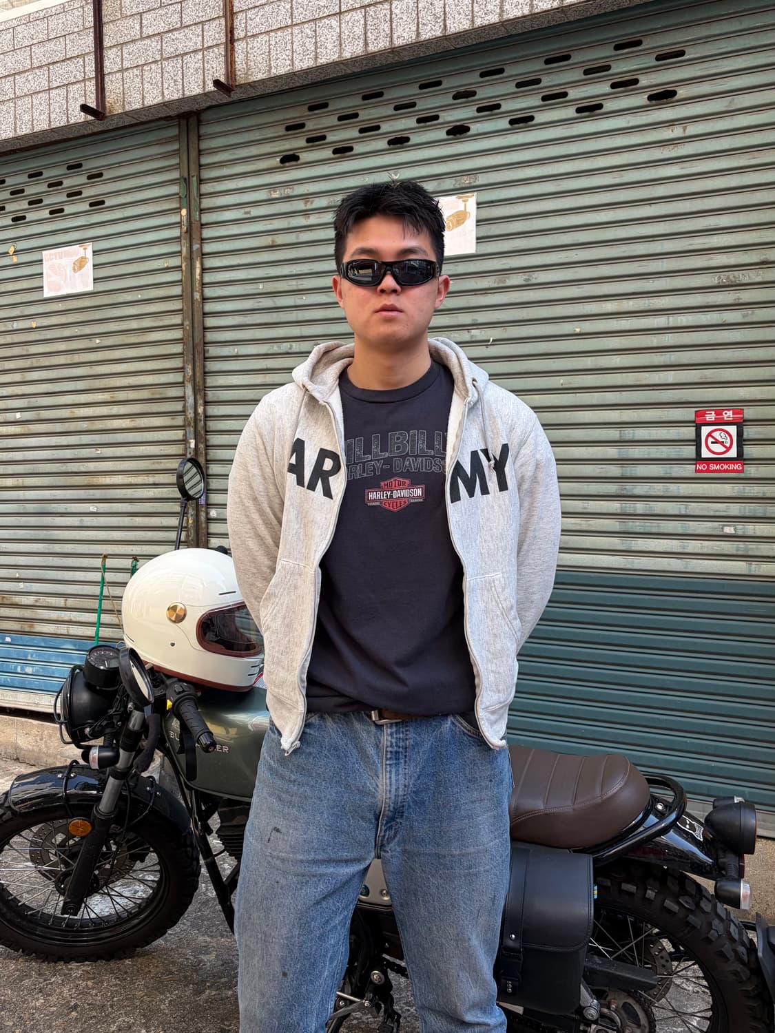 Harley Davidson Hillbilly print faded T 상품이미지4