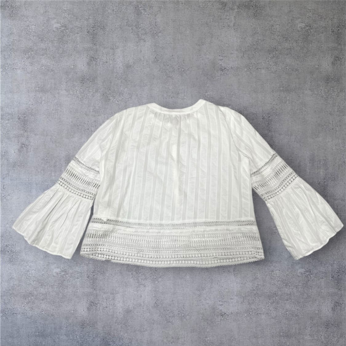 클럽모나코 화이트 보헤미안 레이스 코튼 블라우스 S 상품이미지2