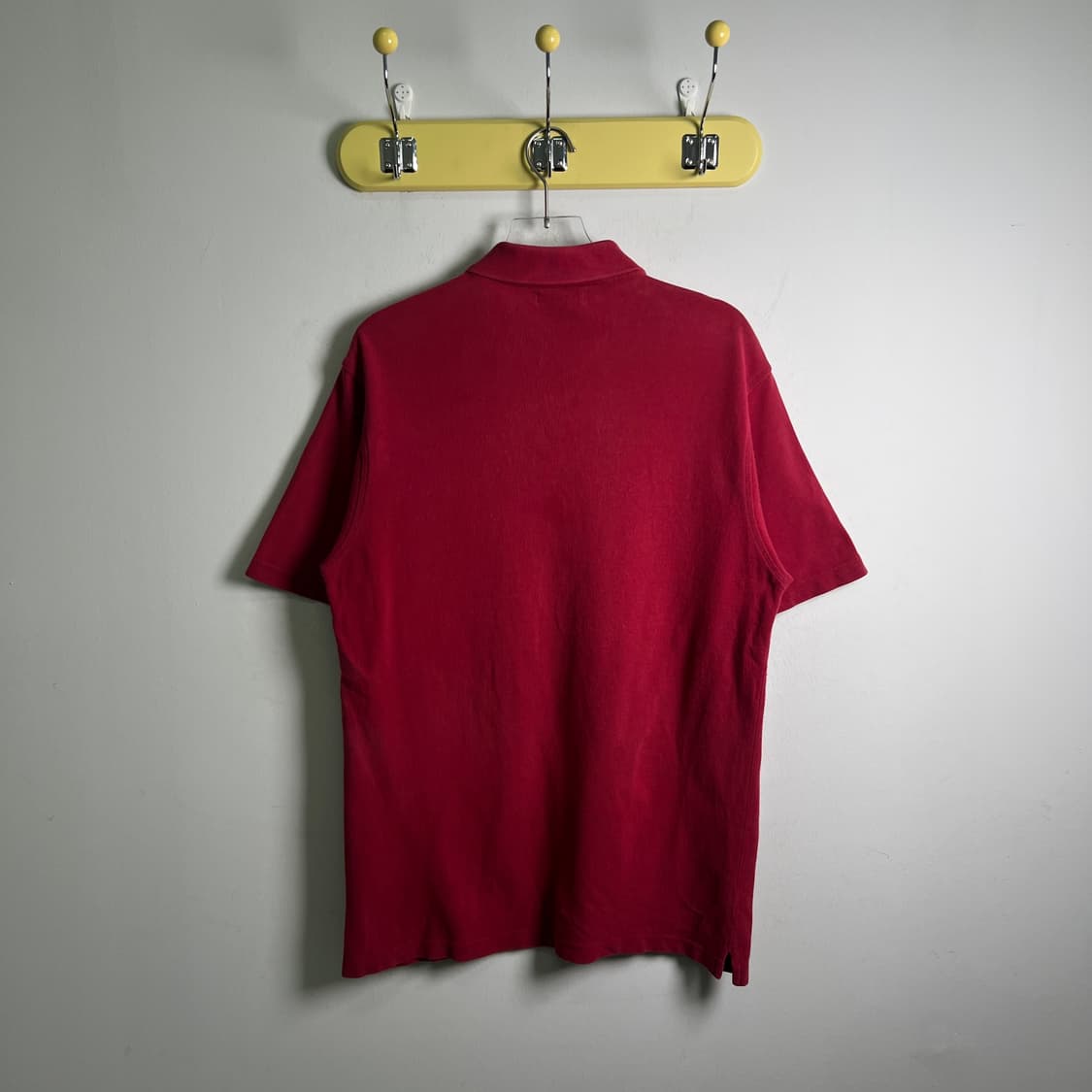 버버리 빈티지 레드 노바 체크 반팔 폴로 셔츠 M 상품이미지2