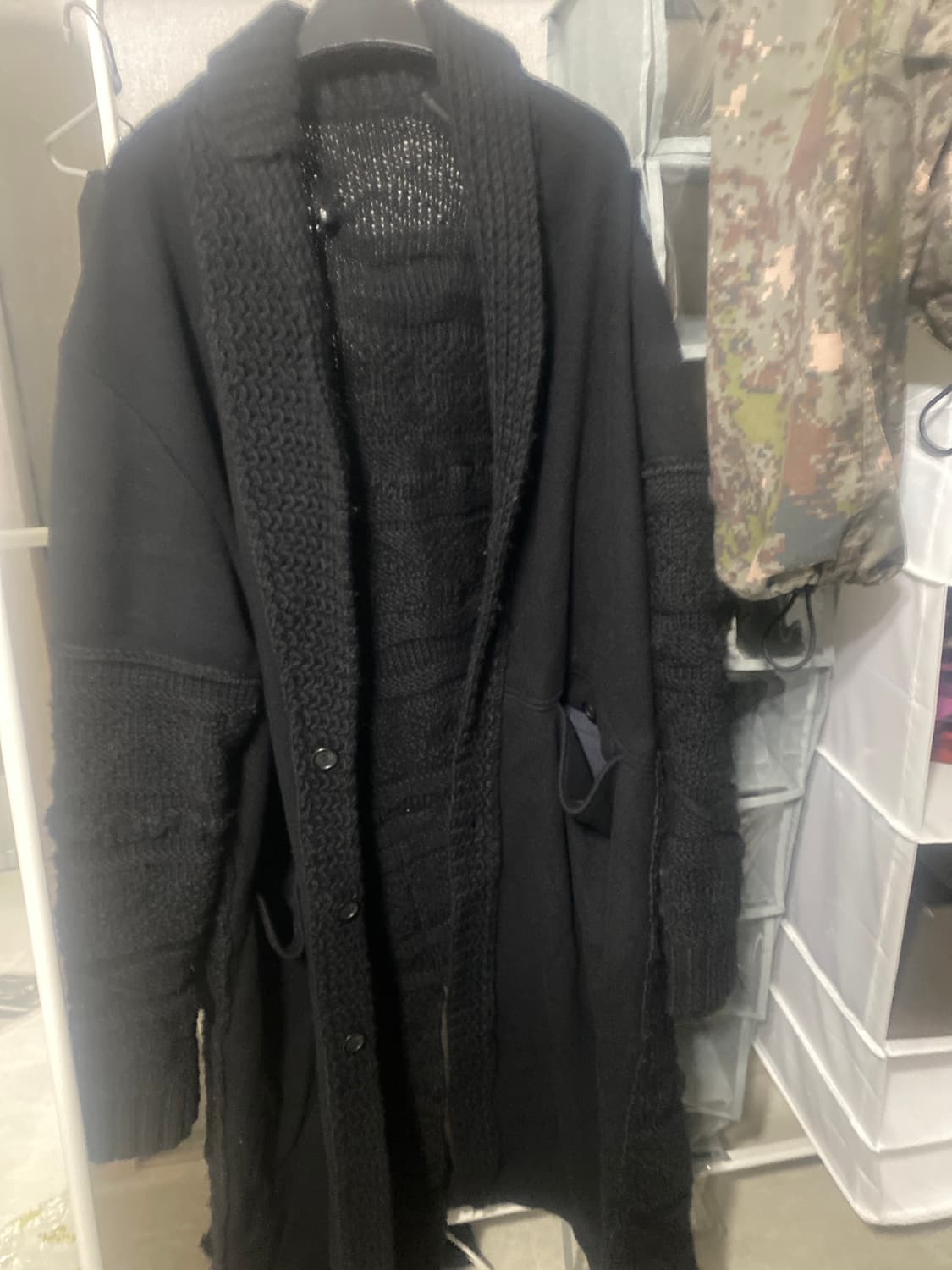 요지야마모토 푸르옴므 울 가디건코트 상품이미지1