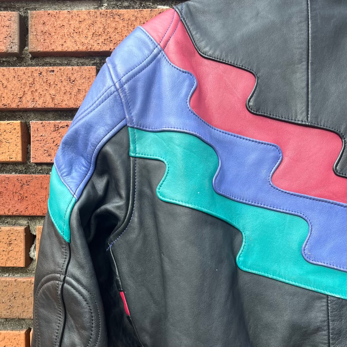 90s 빈티지 올드 가죽 레이싱 자켓 (95-100) 상품이미지5
