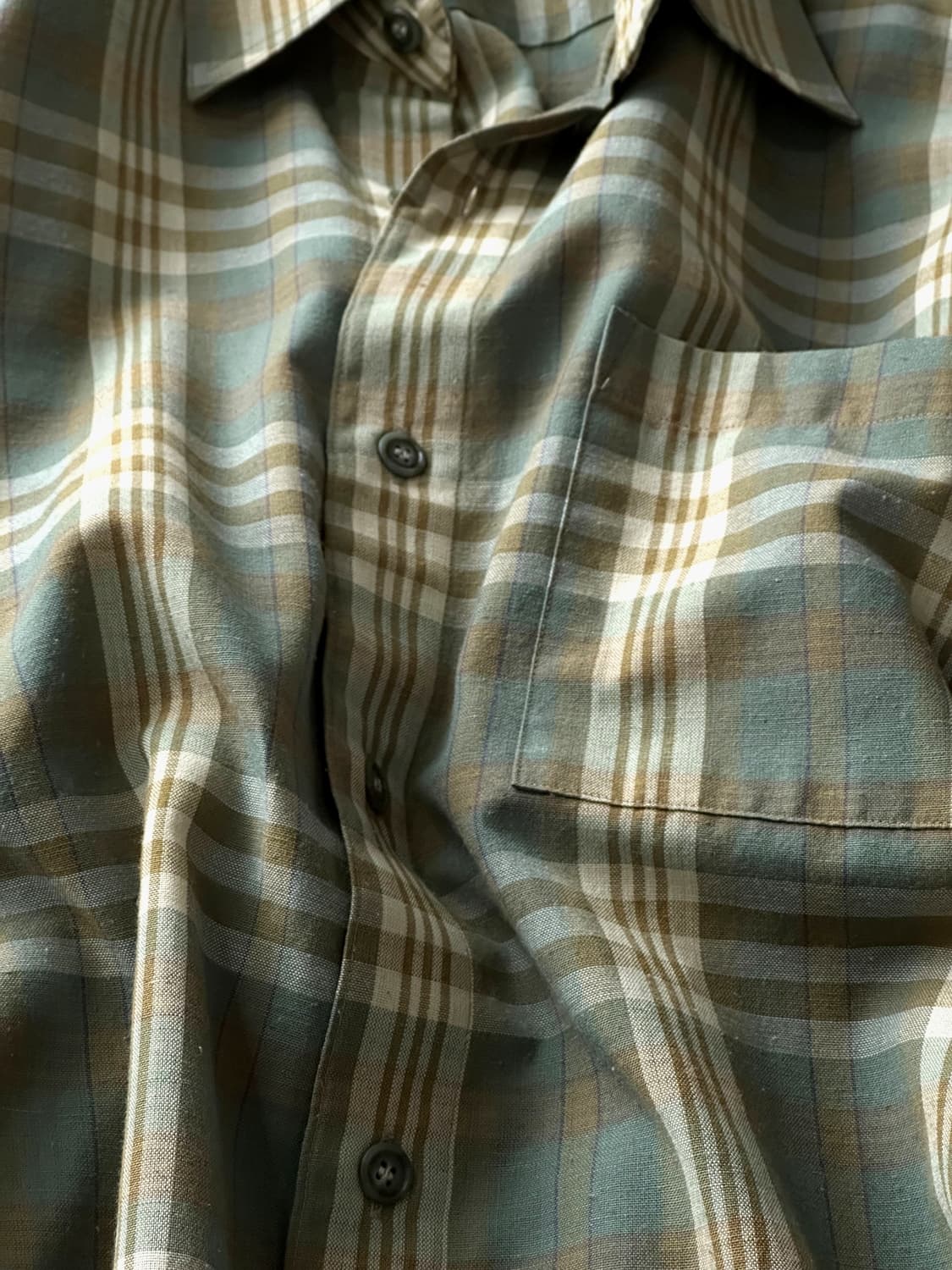 Cotton poly multi check design shirt 상품이미지2