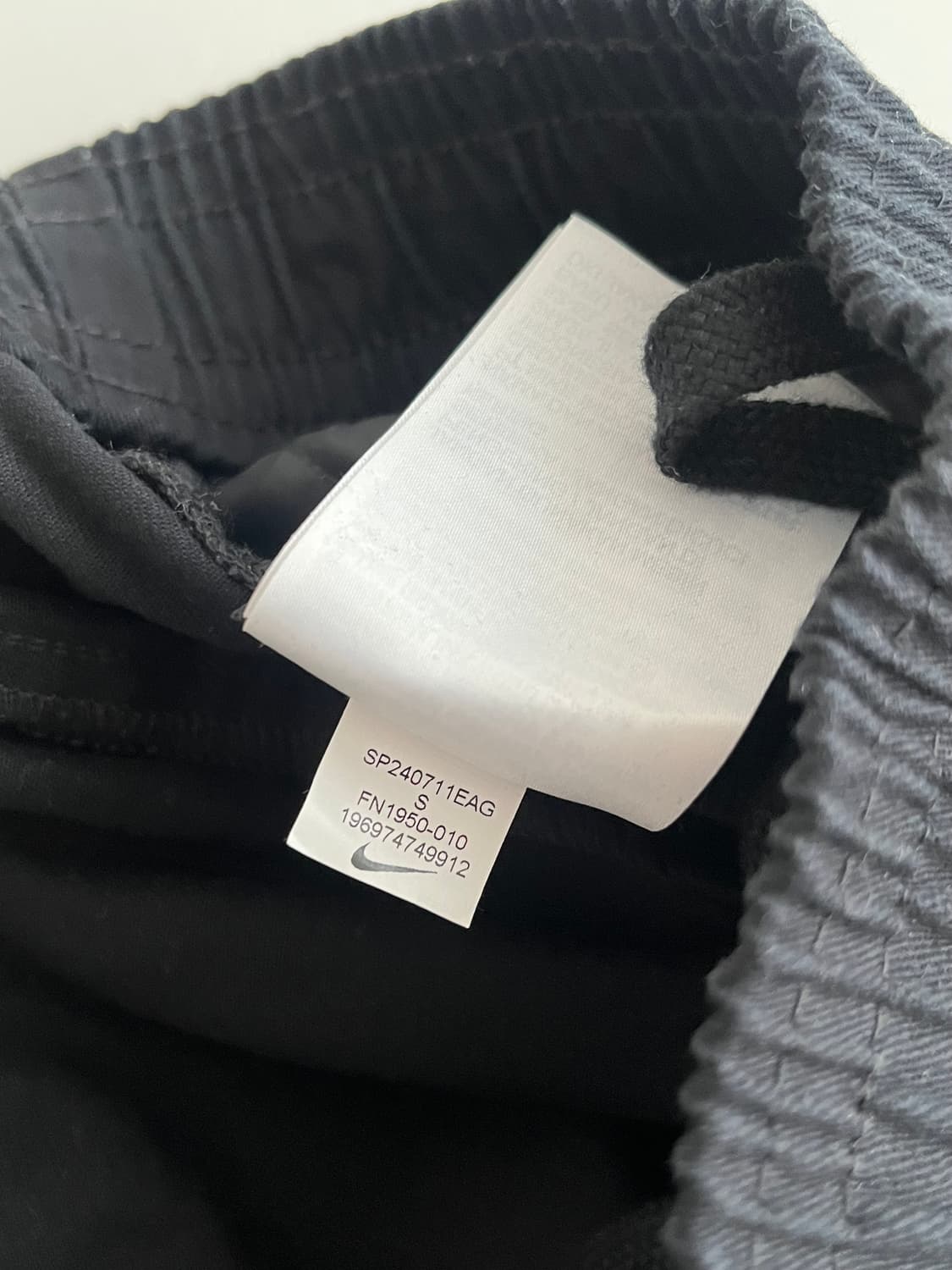 S) 나이키 여성 하이웨스트 우븐 팬츠 블랙 상품이미지8